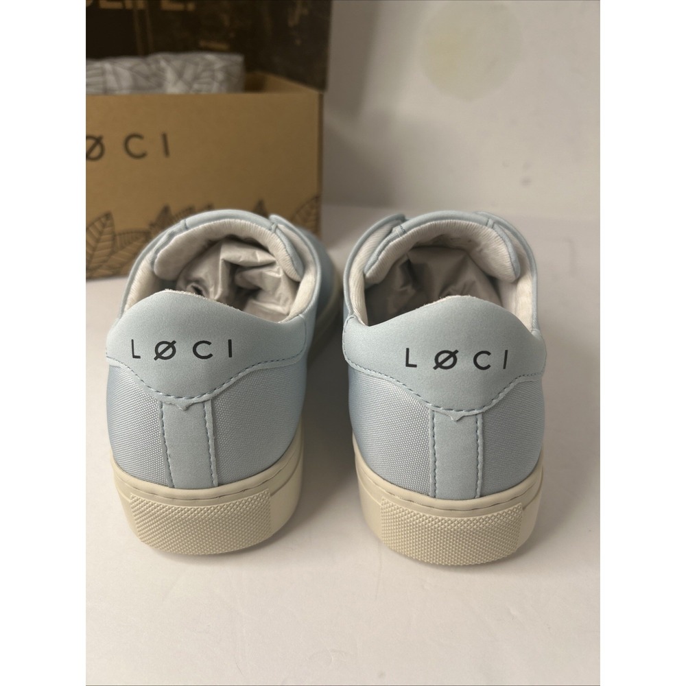 Loci Women's Light Blue Nine Vegan Low-Top Court Sneaker Shoes Size Eu 38 US 7 - Picture 6 of 12